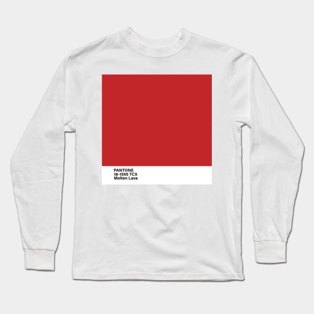 PANTONE 18-1555 TCX Molten Lava Long Sleeve T-Shirt by princessmi-com